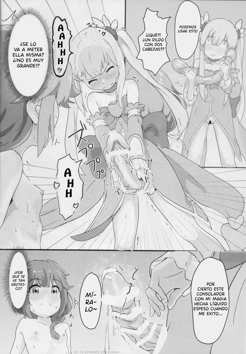 (Super Heroine Time 2020 Fuyu) [Muraimura] Chicchaku natta Momo to Ryo-chan | Momo y Ryo se volvieron más pequeñas (Machikado Mazoku) [Spaish] - Page 13