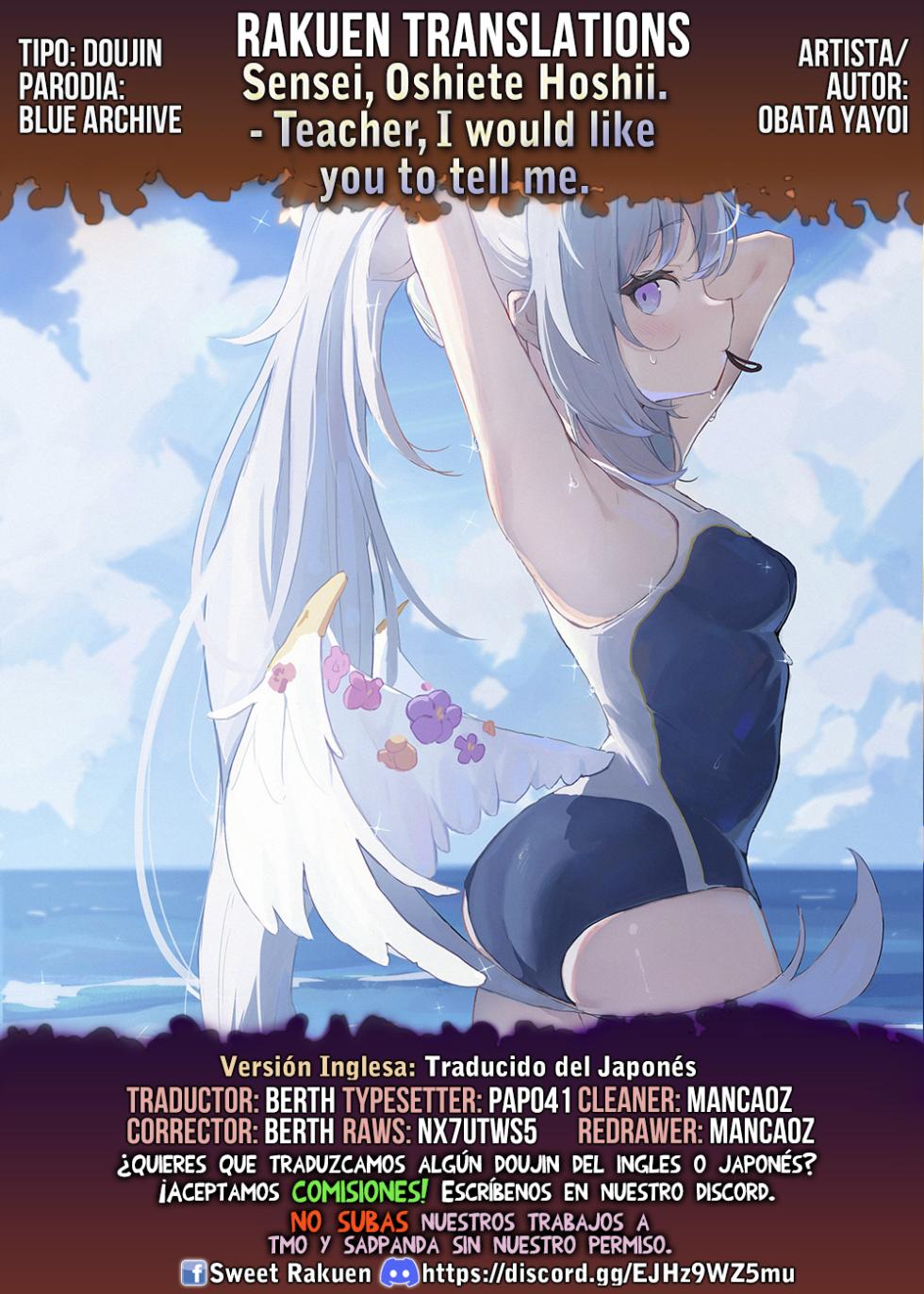 (Sanctum Archive chapter.3) [Tempest (Imaki Ten, Obata Yayoi)] Sensei, Oshiete Hoshii (Blue Archive) [Spanish] [Rakuen Translations] - Page 26