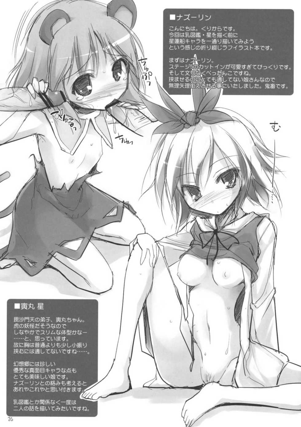 (C77) [TOYBOX, Kujira Logic (Kurikara, Kujiran)] Gensoukyou Chichi Zukan Hoshi (Touhou Project) - Page 25