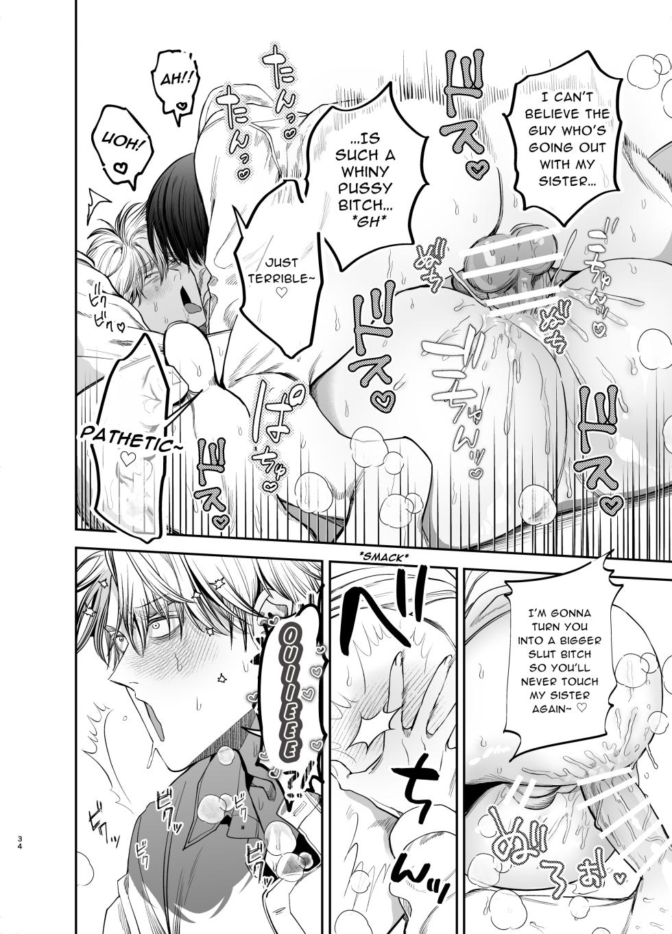 [KANIPANKO (Kanipan Mushamusha)] Kyokon Sugiru Oshiego ni Choukyou Sarete Ketsuman Dorei ni Narimashita | Sexually Trained By My Excessively Big Dicked Student, I Became an Anal Fuck Slave [English] [ぴぽぴぽ] - Page 34