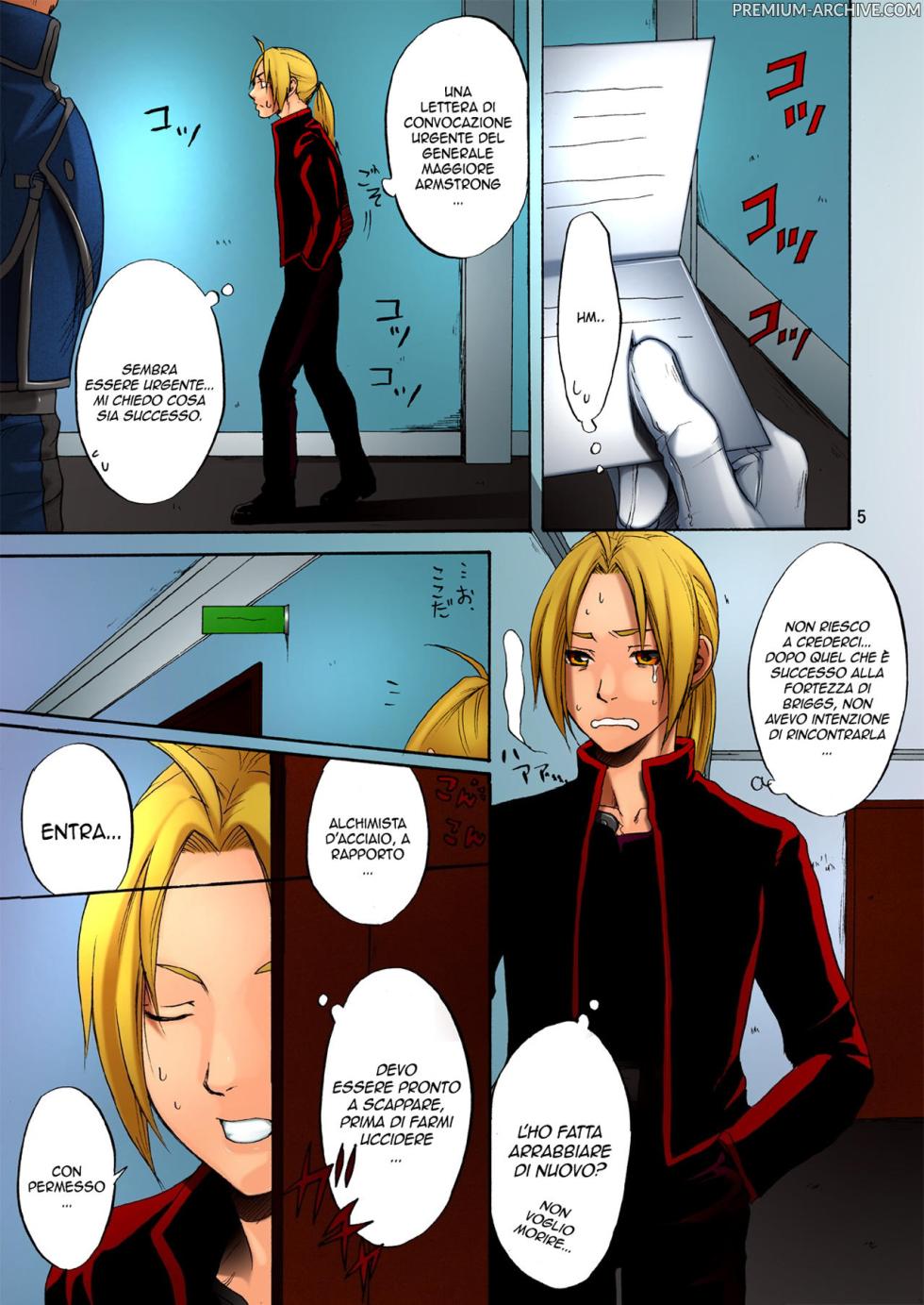 (C74) [R55 Kyouwakoku (Kuroya Kenji)] SOIX 3 | Convocato dal Generale Mira Armstrong (Fullmetal Alchemist) [Italian] [Colorized] [Decensored] - Page 4