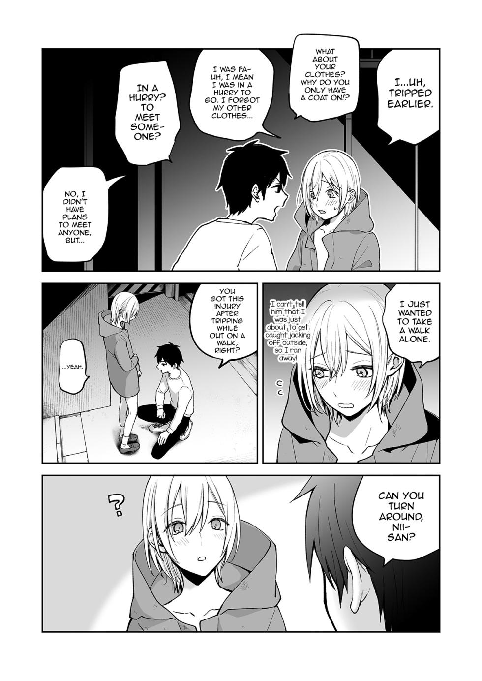 [Ishita (Ishita)] OnaNii-san, Yoru no Osanpo Roshutsu | Naked Night Stroll with my Mastur-Bro [English] [Pub Faggots] [Digital] - Page 34