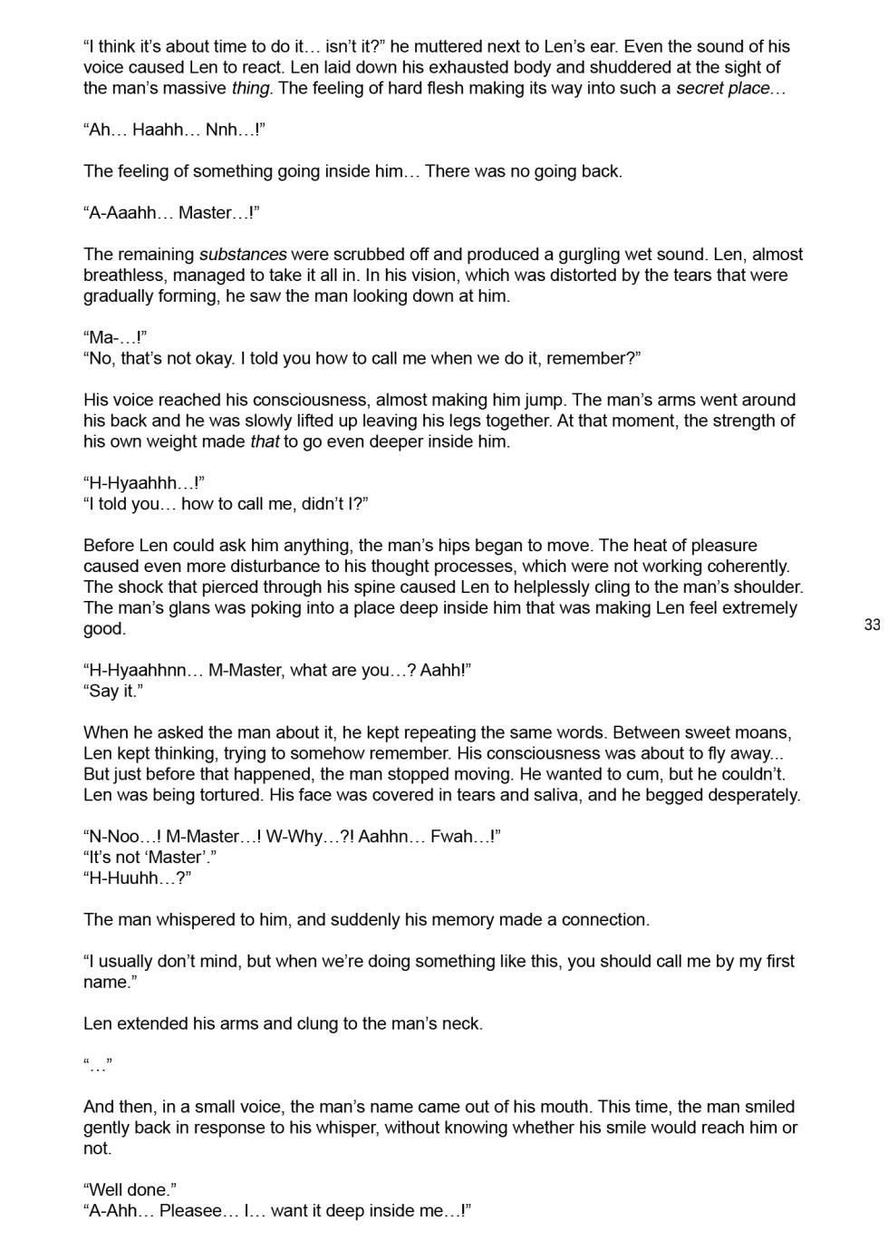 (THE VOC@LOID M@STER 6) [Yomosugara (Various)] Yoru wa Omoikkiri Len-kyun! (VOCALOID2) [English] [Yuuta's Blog] - Page 33