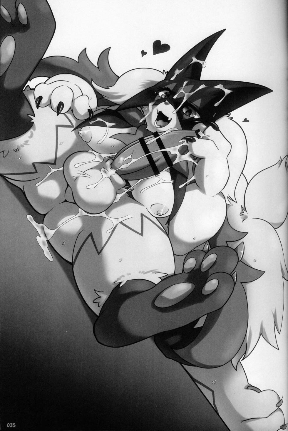 (Kemoket 13) [KAWAZOKO (Various)] Kairaku Ochi ♀ 4 (Pokémon) [Chinese] [火兔汉化组] - Page 35