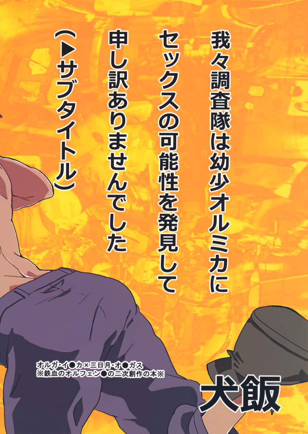 (C92) [Inumeshi (Yuinomiri)] Aka Oni to Ao Oni no Tango (Mobile Suit Gundam Tekketsu no Orphans) - Page 30