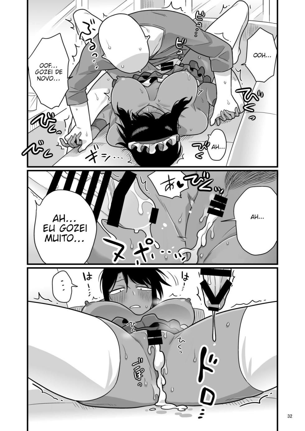 [Ebi Fry Teishoku (Guee)] Kuchi Warui-san no Yowami o Nigitte Iroiro Sasete Morau Hon (Futaba Channel) [Portuguese-BR] [Batata Suprema] [Digital] - Page 32