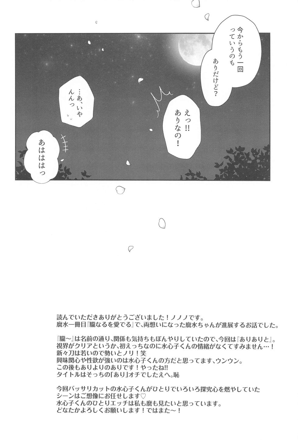 (HaruCC31) [＃7058A3 (nonono)] Sonosaki wa Ariarito (Touken Ranbu) - Page 23