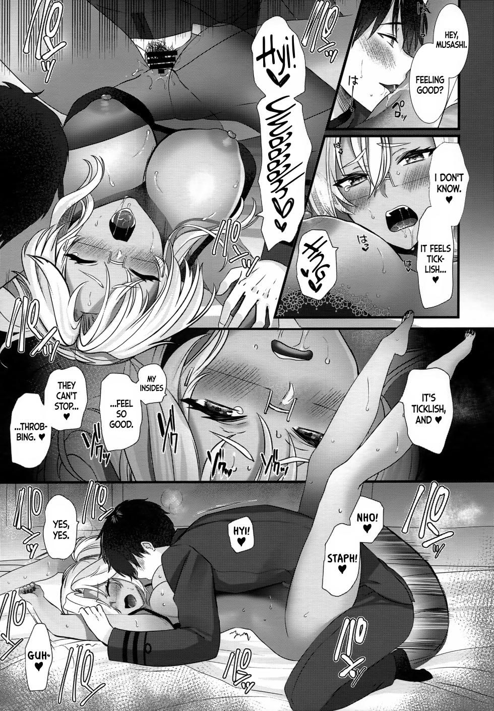 (C101) [Marosaan (Yunamaro)] Musashi-san no Yoru Jijou Shoubu Shitagi Daisakusen Hen | Musashi-san's Nightly Affair - Lucky Underwear Operation Chapter (Kantai Collection -KanColle-) [English] [DKKMD Translations] - Page 38