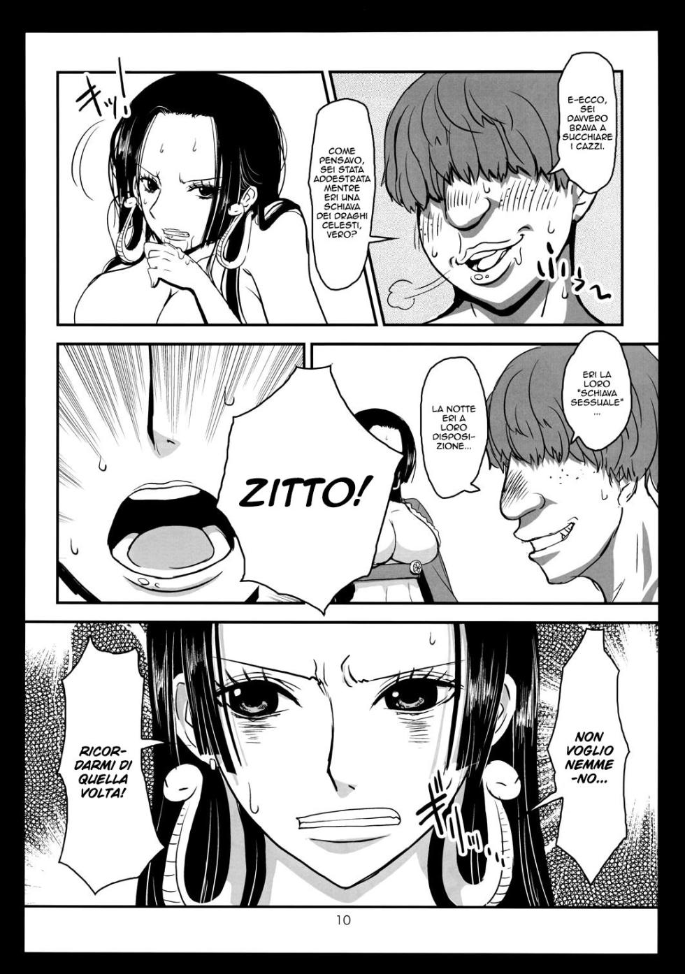 (C78) [8graphica (Yoshitama Ichirou)] Metabolism-H Moto Dorei Kaizoku Jotei Hancock no Hanayome Shiyugyou | L'Addestramento Matrimoniale di Hancock (One Piece) [Italian] - Page 9