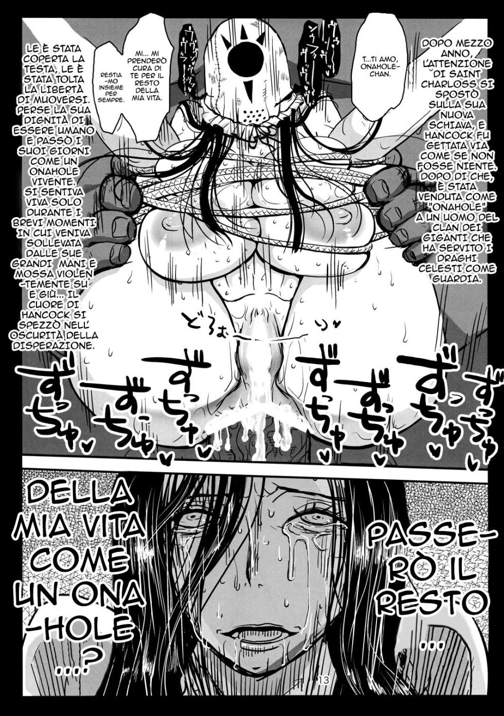 (C78) [8graphica (Yoshitama Ichirou)] Metabolism-H Moto Dorei Kaizoku Jotei Hancock no Hanayome Shiyugyou | L'Addestramento Matrimoniale di Hancock (One Piece) [Italian] - Page 12