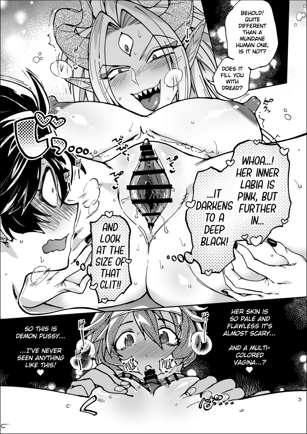 [Nambokuya (Namboku)] Saishuu Kessen de Hajimete Otagai no Sugao Mite Horechatta Yuusha to Maou | Unmasked for the Final Battle! Hero + Demon Lord - Love at First Sight! [Digital] [English] - Page 23