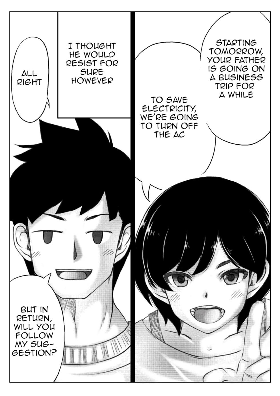 [Kirin Planet (Mankai Beesuke)] Haha to Musuko no Natsu no Denki Setsuyakujutsu | Mother and Son's Summer Electricity Saving Method [English][Amoskandy] - Page 3