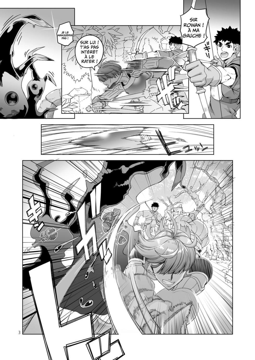 [Asaki Blog Branch Office (Asaki Takayuki)] Rouwan Nyokenshi wa Kakusenai | Rowan, L'Épéiste ne peut pas se Cacher [French] [L'Aile-ou-la-Cuisse-Trad] [Digital] - Page 2