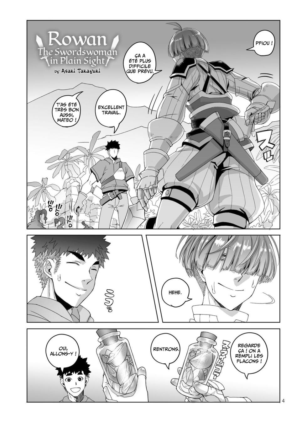 [Asaki Blog Branch Office (Asaki Takayuki)] Rouwan Nyokenshi wa Kakusenai | Rowan, L'Épéiste ne peut pas se Cacher [French] [L'Aile-ou-la-Cuisse-Trad] [Digital] - Page 3