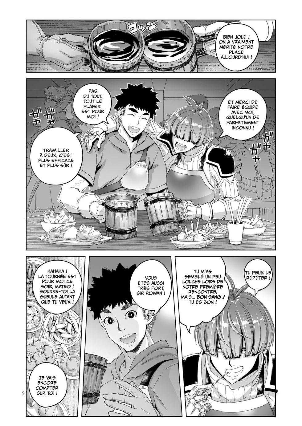 [Asaki Blog Branch Office (Asaki Takayuki)] Rouwan Nyokenshi wa Kakusenai | Rowan, L'Épéiste ne peut pas se Cacher [French] [L'Aile-ou-la-Cuisse-Trad] [Digital] - Page 4