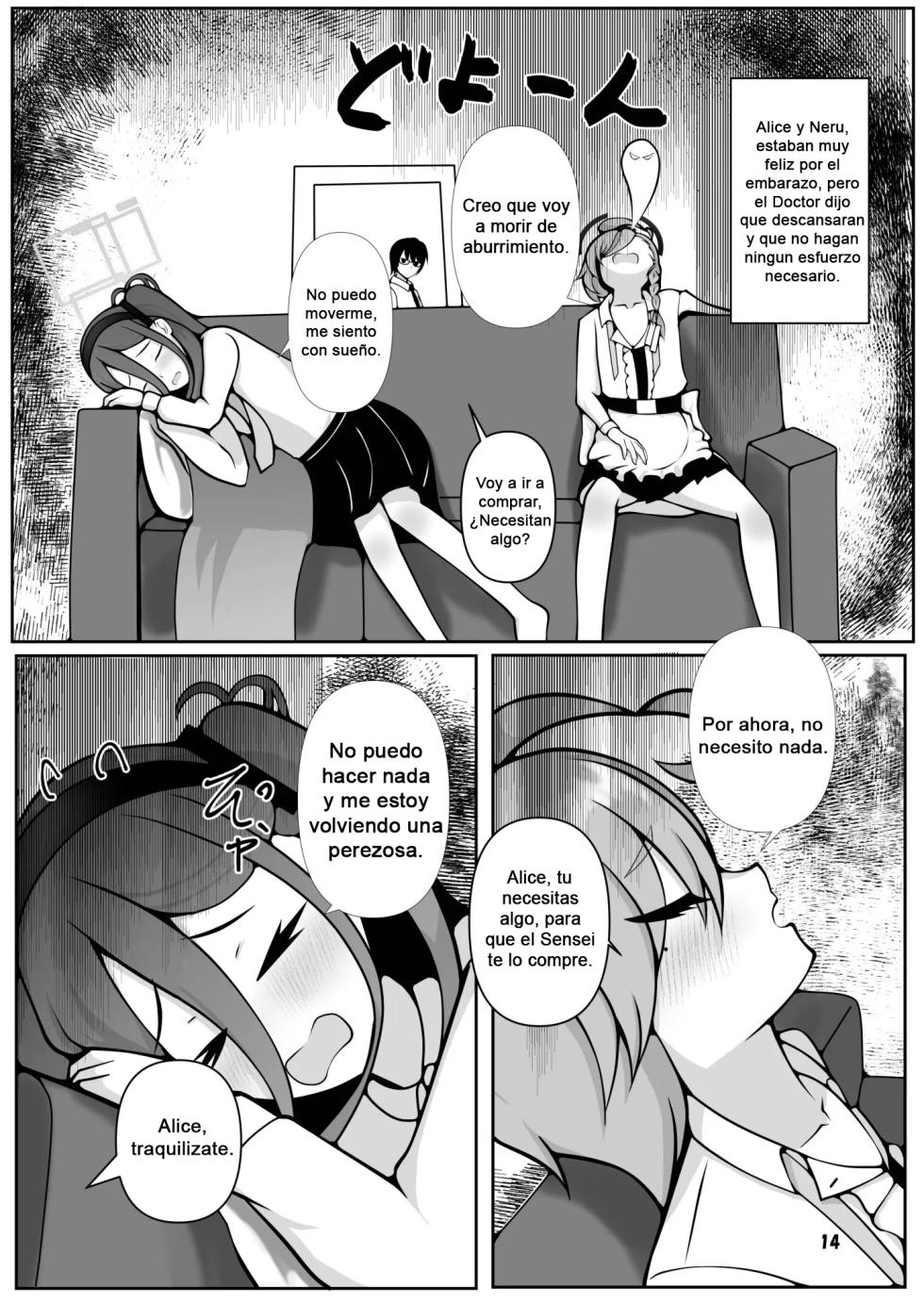 [Magical Kagechousukashi (Kagechousukashi,)] Neru to Alice ga Mama ni Naru made ~Sensei to Kurasu Totsukitooka~ (Blue Archive) [Spanish] [Gato Oscuro] [Digital] - Page 11