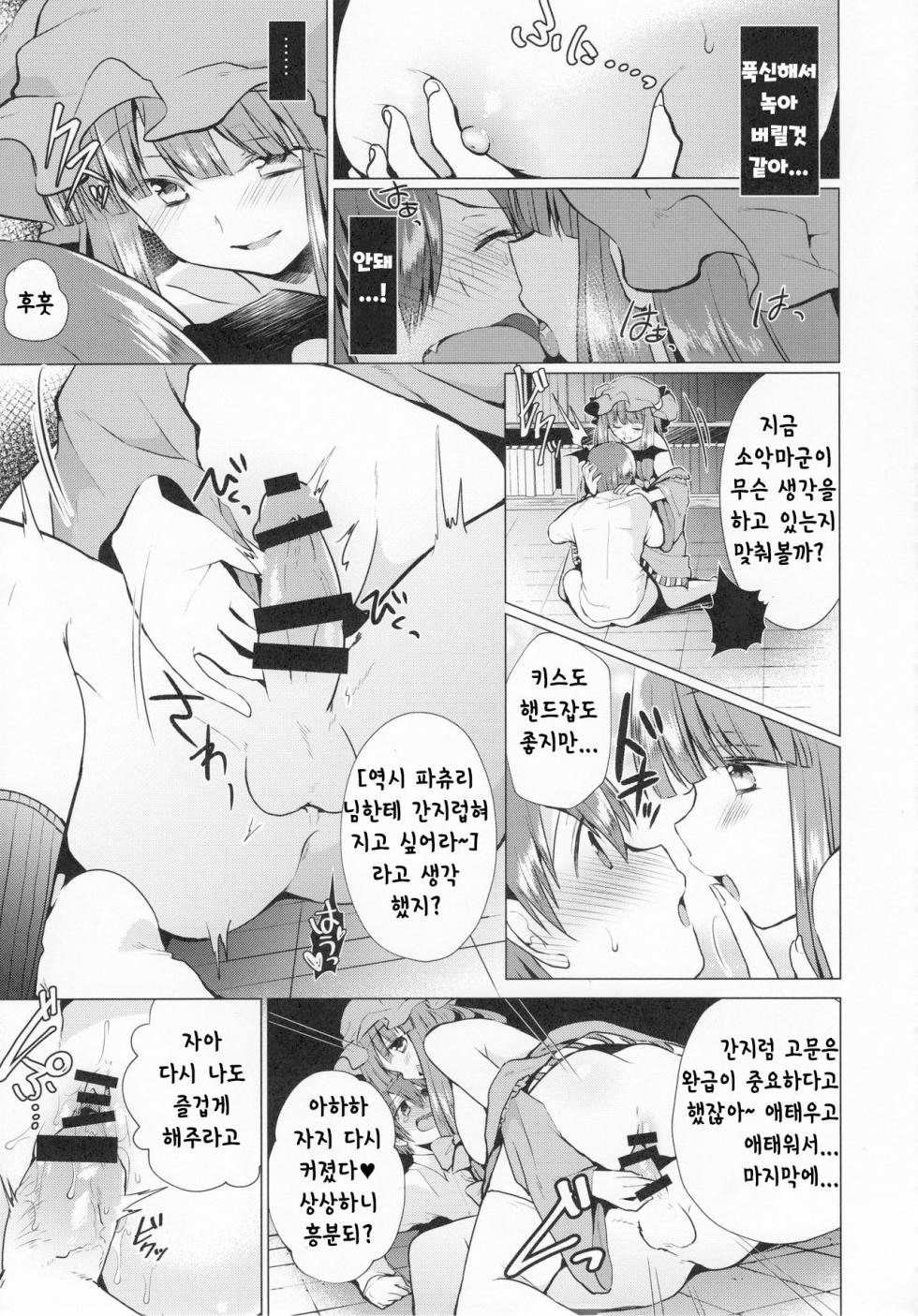 (Reitaisai 14) [Berry!16 (Mori Guruta)] Kusuguri Ijiwaru Patchouli-sama | 간지럽혀서 꾸짖는 파츄리님 (Touhou Project) [Korean] - Page 14