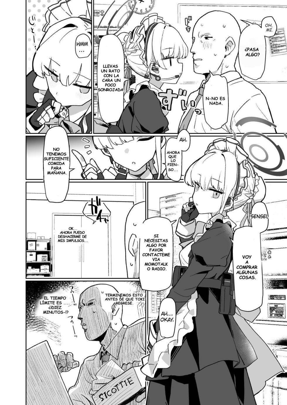 [Ballistic onahole (Б)] Dokidoki Toki Meki Maid Kiss (Blue Archive) [Spanish] [OtoTori 2TranslateYou] [Digital] - Page 3