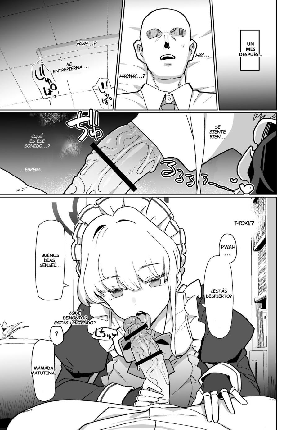 [Ballistic onahole (Б)] Dokidoki Toki Meki Maid Kiss (Blue Archive) [Spanish] [OtoTori 2TranslateYou] [Digital] - Page 8