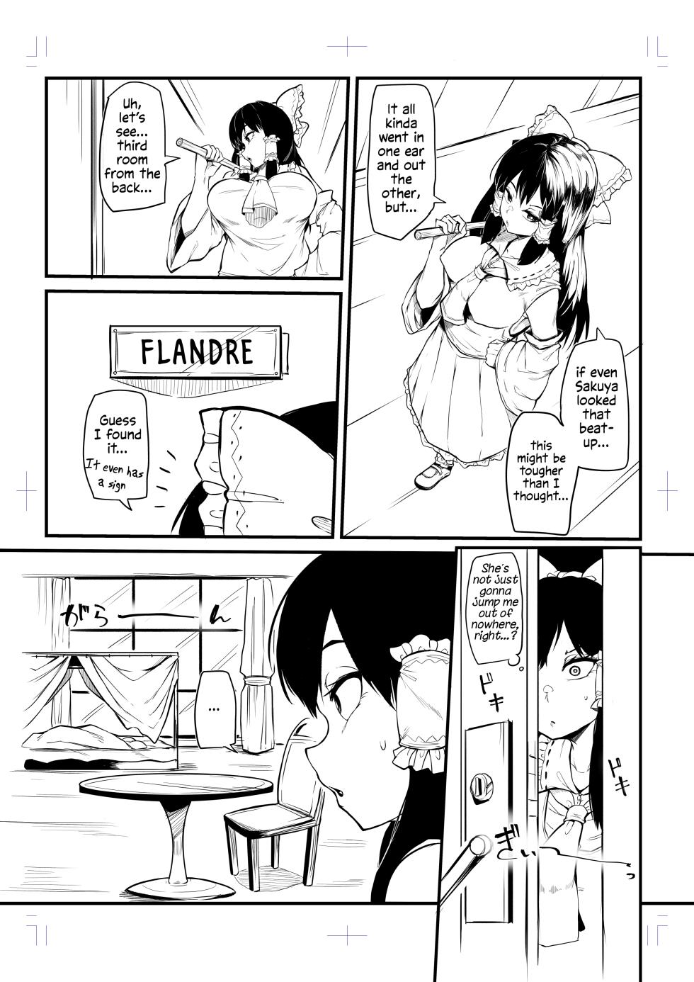 [Makin] Futanari Flan-chan Ga Reimu O Choukyou Suru Manga | Futanari Flan-chan Training Reimu (Touhou Project) [English] [Solas] - Page 3
