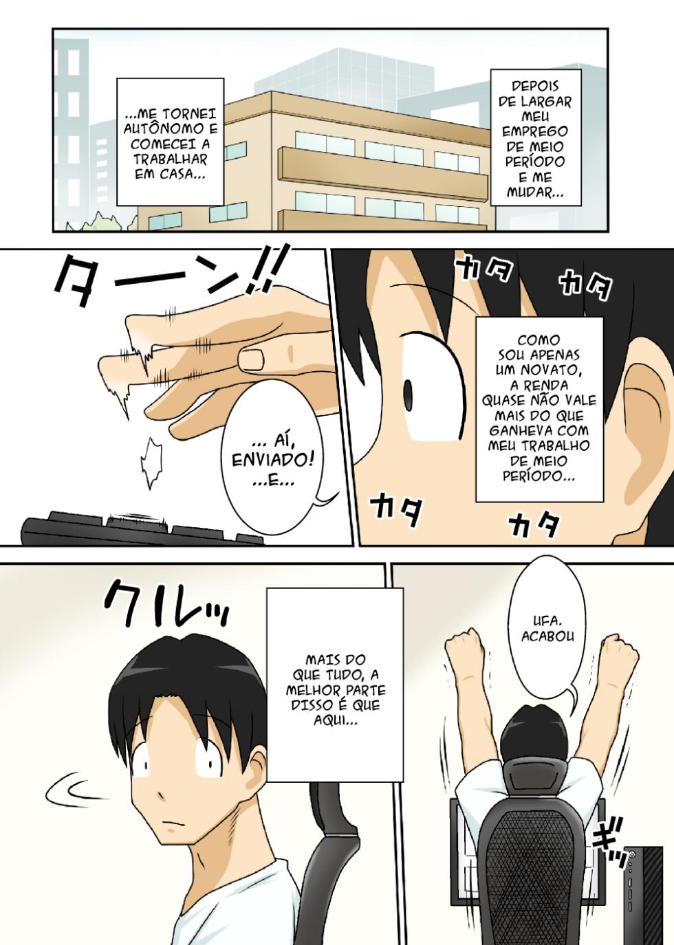 [Freehand Tamashii (DT Hone)] Toiu wake de Kaa-san to Tada Tada Itonamu | É Por Isso Que Eu Só Trabalho Com Minha Mãe [Portuguese-BR] [Ican] - Page 2