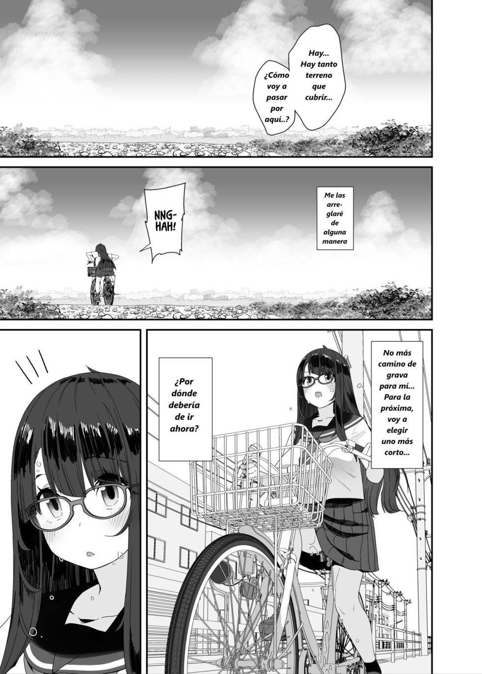 [Condiment Moderately (Maeshima Ryou)] Dosukebe Kyonyuu Joshi ga Acme Jitensha de Osanpo Onanie suru Hanashi [Spanish] - Page 28