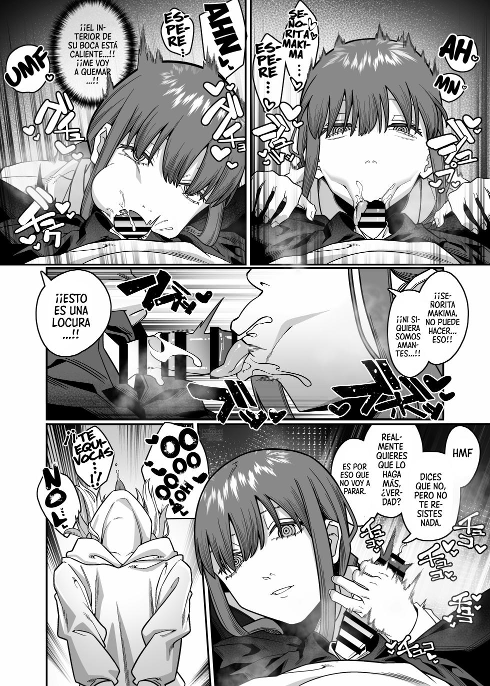 [Noumiso Kaimentai] Muhyoujou na Makima-san ni Shinu hodo Shibori Okasareru Aheahe OneShota Hon (Chainsaw Man) [Spanish] [Mister Nugget] [Digital] - Page 18