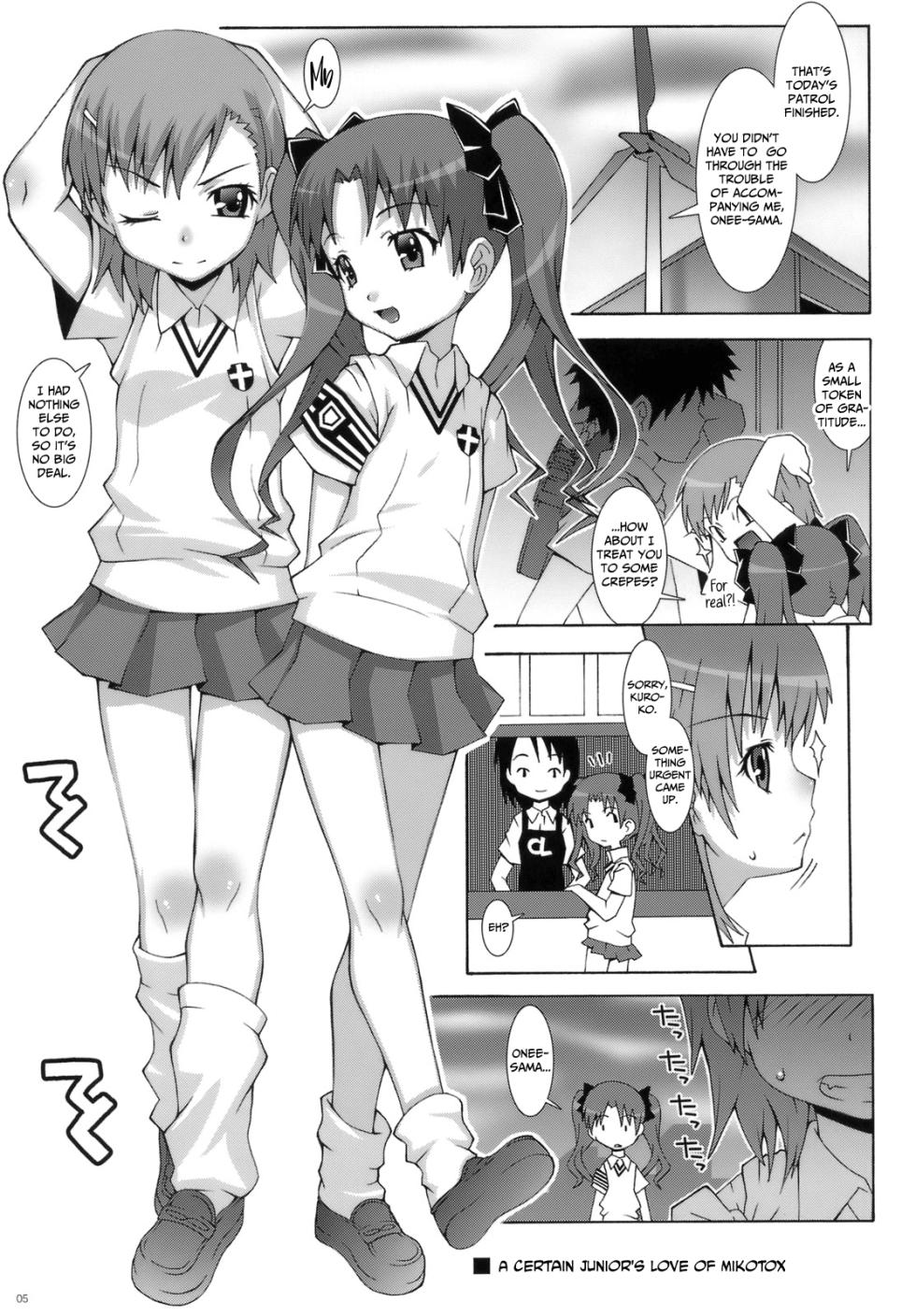 (C77) [chaos-graphixxx (mdo-h)] Toaru Kouhai no Mikotox | A Certain Junior's Love of Mokotox (Toaru Kagaku no Railgun) [English] [CulturedCommissions] - Page 4