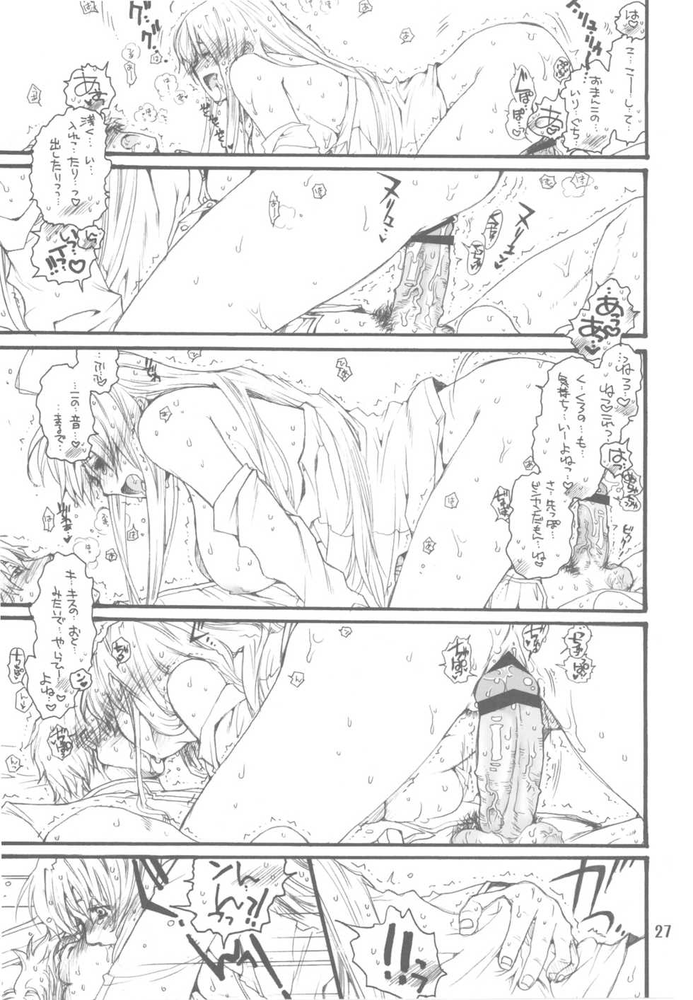 (C78) [Bakugeki Monkeys (Inugami Naoyuki)] Zoku 2 Fate to Chrono no Hito ni wa Ienai Jouji (Mahou Shoujo Lyrical Nanoha) - Page 27