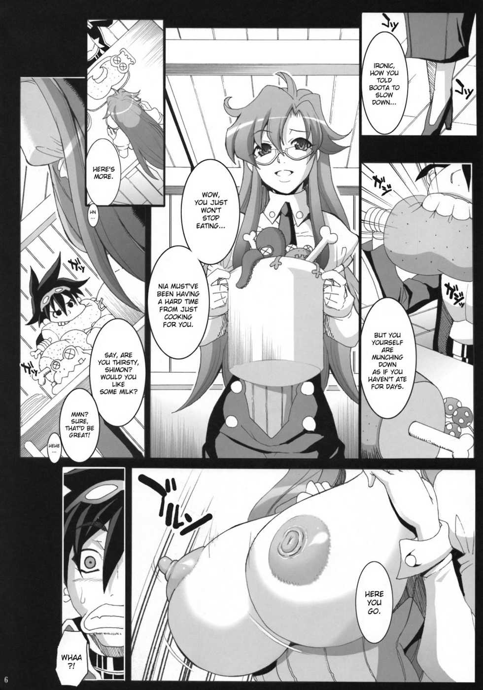 (C74) [Youkai Tamanokoshi (CHIRO)] Lost Delusion (Gurren Lagann) [English] - Page 5