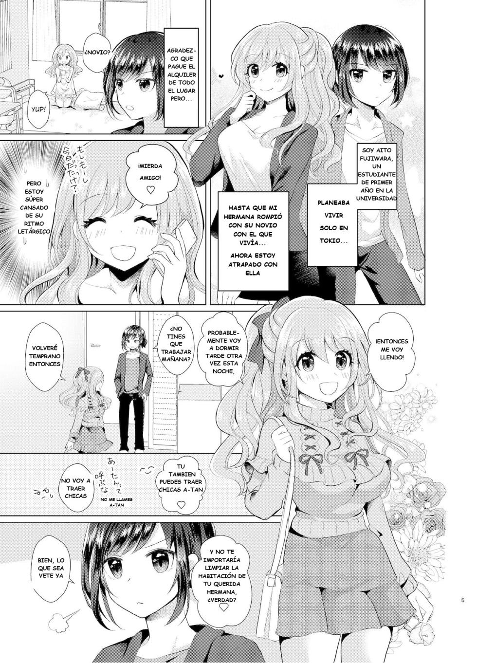[Tanu Choco (Akasa Tanu)] Ore to Aneki no Onnanoko Life [Spanish] [Digital] - Page 4