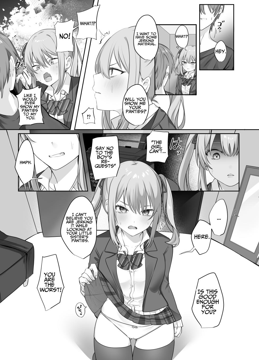[Whisp (Norisuke)] Sex Shinai to Derarenai Heya ni Naka no Warui Imouto to Tojikomerareru | Trapped in a Sex-locked Room with your Bitchy Little Sister [English] [Kordel] - Page 11