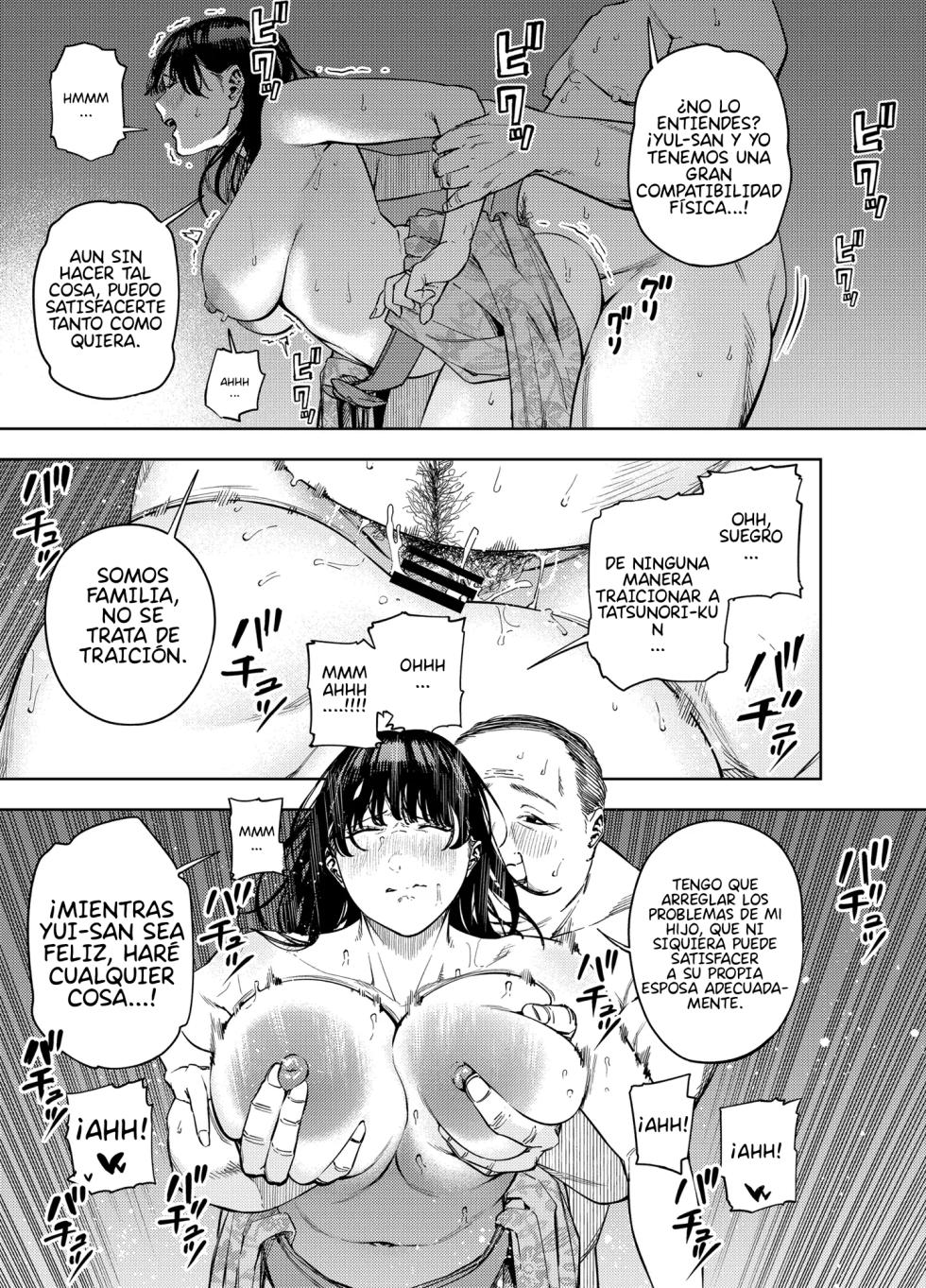 [Ougon Shinshi Club (Kaniguruma)] Gifu ni Dakareru Tsuma Yui Hen I | Mi Esposa Yue Siendo Abrazada Por Su Suegro Parte 1 [Spanish] [JosephDLico] - Page 40