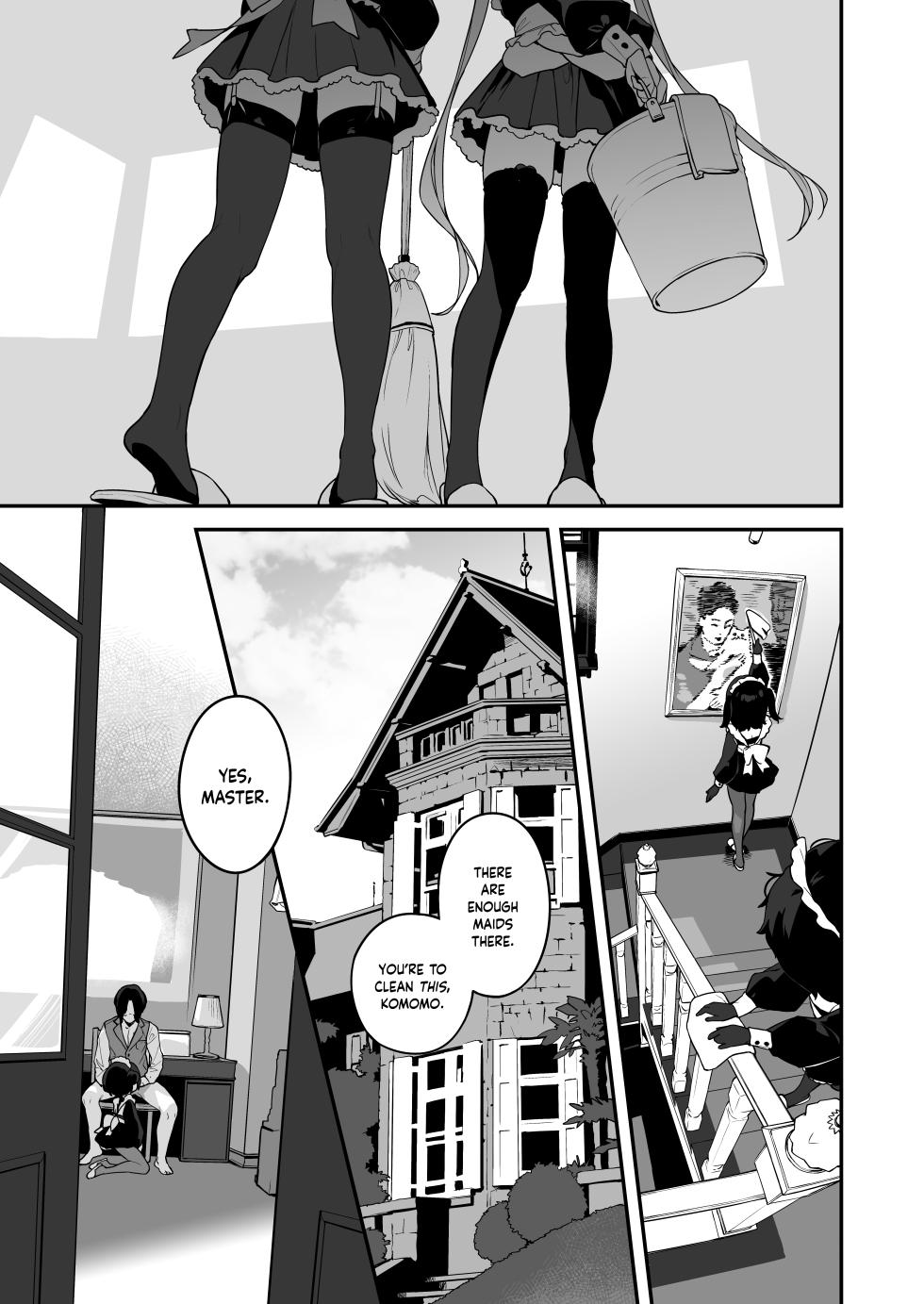 [Mothman (henreader)] Komomo wa Goshujinsama Senyo no Ryoana Nikubenki Loli Maid | Komomo is a Loli Maid Cum Dump With All Holes Only for Her Master [English] [Douzo Lad Translations] - Page 3