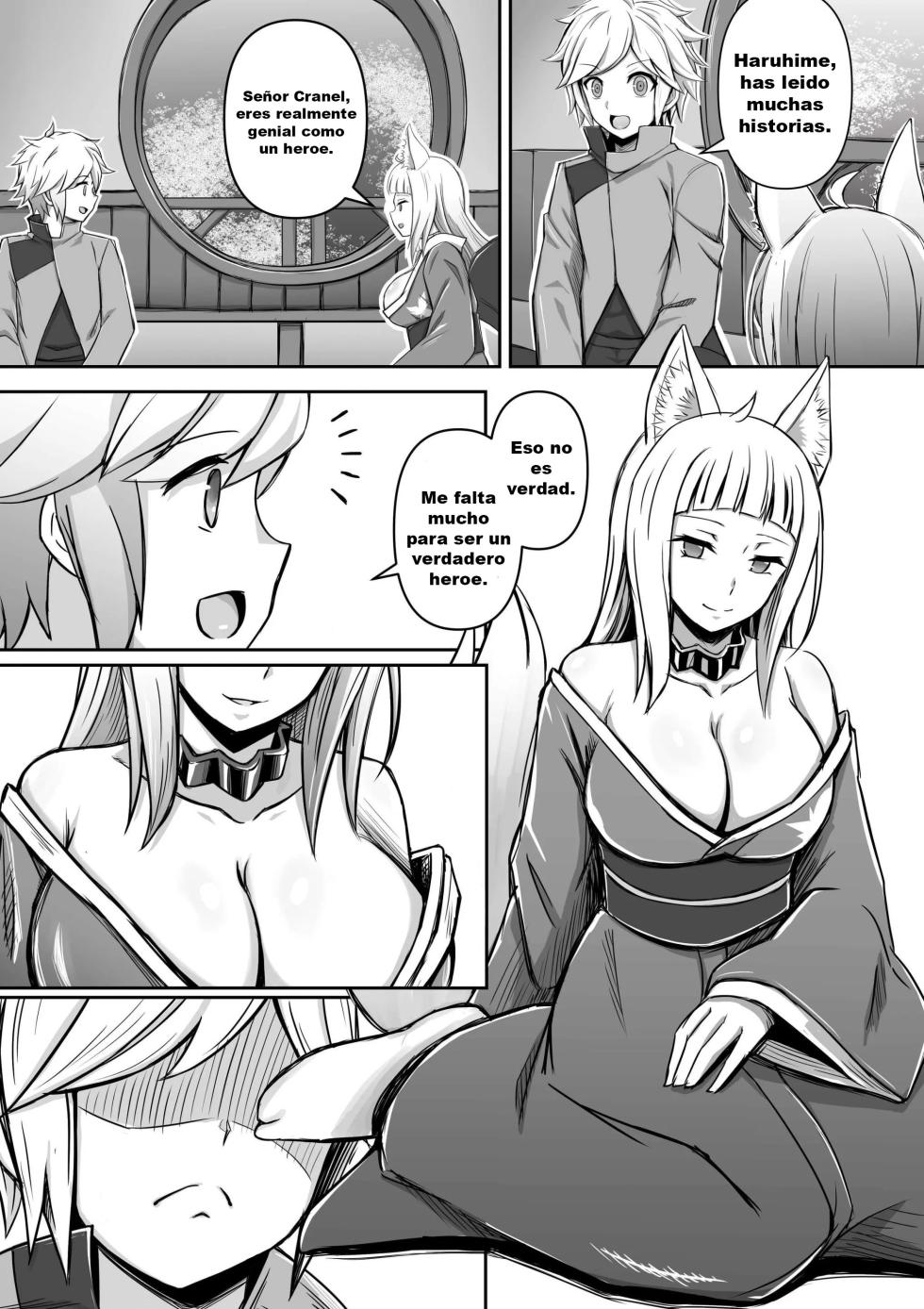 [Bareisho Tarou] Haruhime, Bell-kun ni Yotogi o Suru (Dungeon ni Deai o Motomeru no wa Machigatteiru Darou ka) [Spanish] [Gato Oscuro] - Page 2