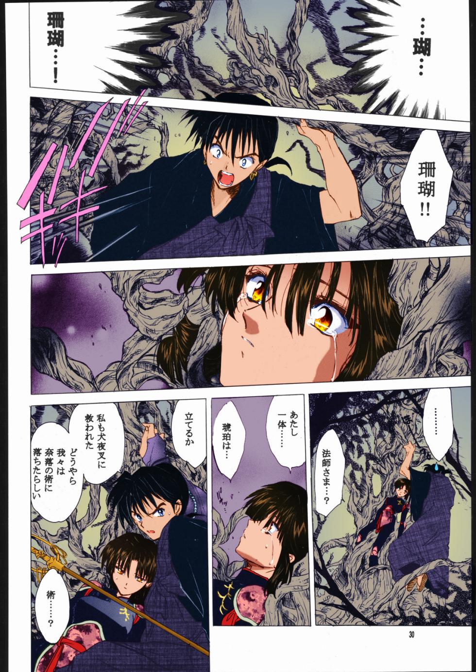 (C60) [Toko-ya (HEIZO, Kitoen)] Muku no Chi o Nagasu Ude (Inuyasha) [Colorized] - Page 30