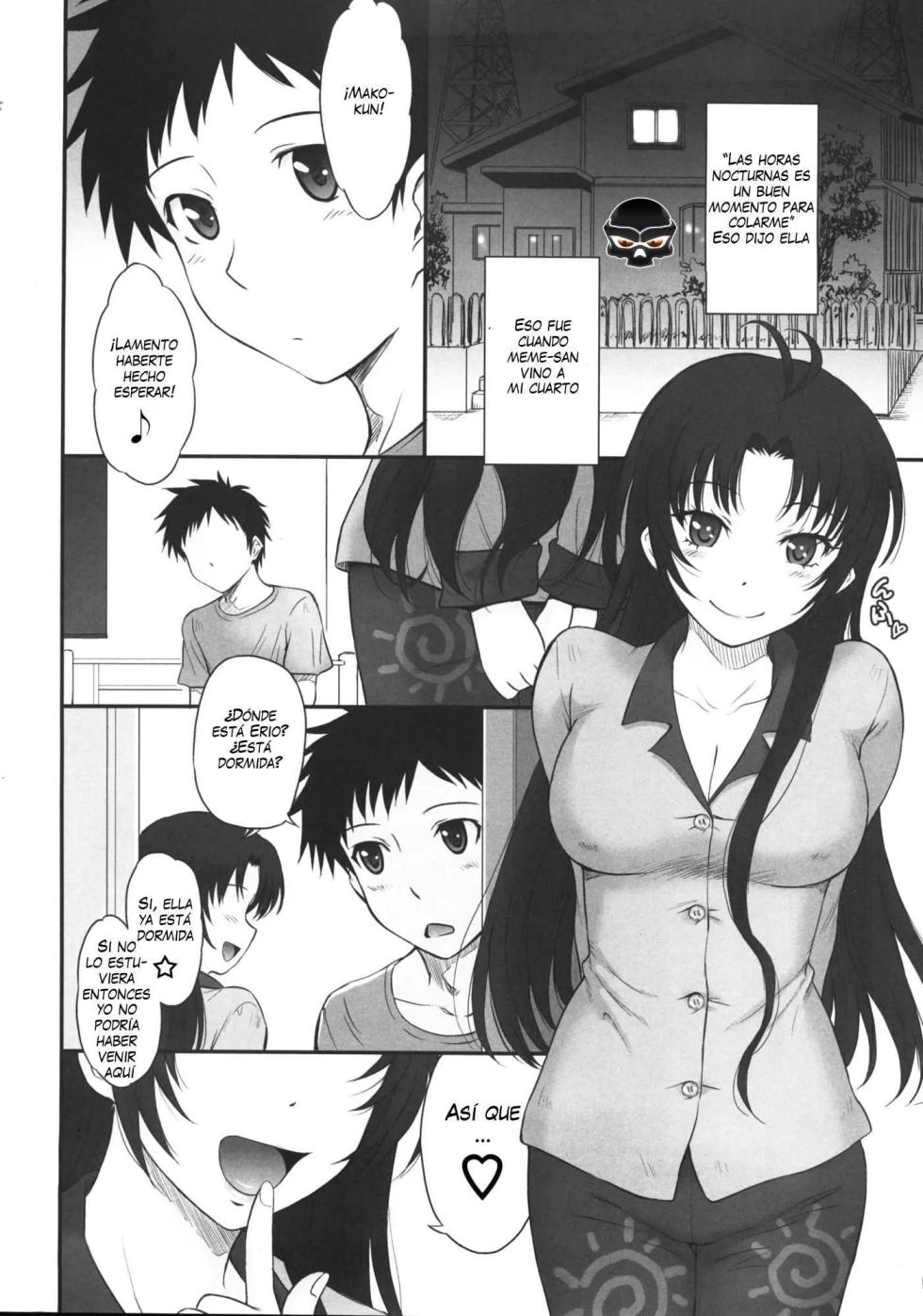 (C80) [MOON RULER (Tsukino Jyogi)] Yasashii Oba no Shitsukekata + Meme-san to Motto xx (Denpa Onna to Seishun Otoko) [Spanish] [Dungeon*Slaves] - Page 3