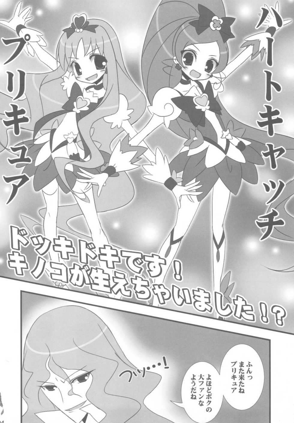 (C78) [Tennenseki (Suzuri)] Dokki Doki desu! Kinoko ga Haechaimashita!? (HeartCatch Precure!) - Page 4