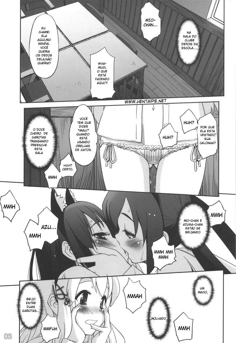 (C76) [G-Power! (Sasayuki)] Nekomimi to Toilet to Houkago no Bushitsu - Nekomimi and Restroom and Afterschool Clubroom (K-On!) [Portuguese-BR] [Siberwar] - Page 2