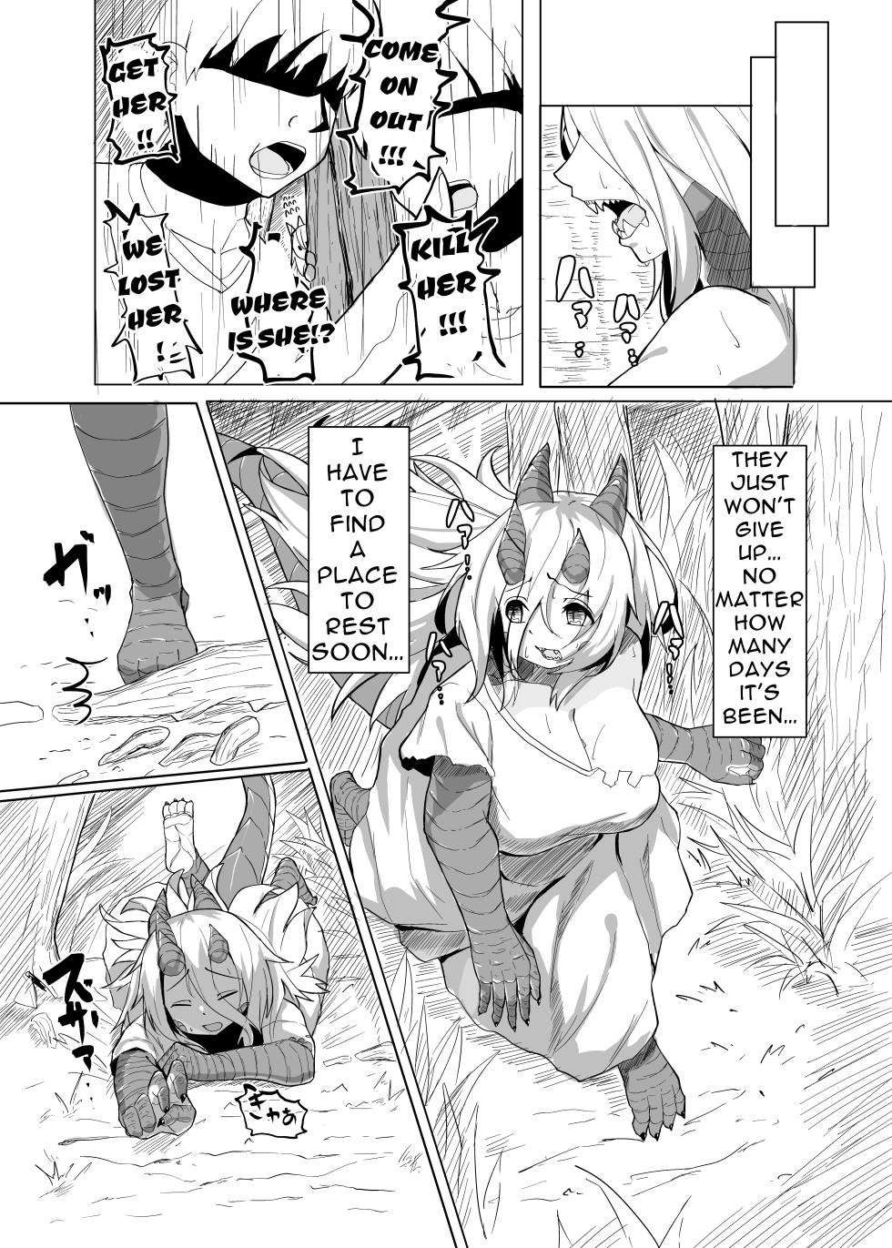 [Saikutsu Kichi (Kagarimachi Konatsu)] The Pure Love Pleasure of a Persecuted Dragon Girl and an Assassin at His Limit [English][Fantasy Primer] [Digital] - Page 4