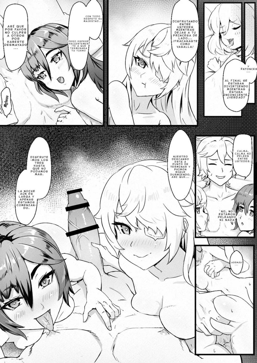 [Buguon] Nakama-tachi to Sugosu Sei Yoru | Sex Nights Together With My Companions (Genshin Impact) [Spanish] - Page 12