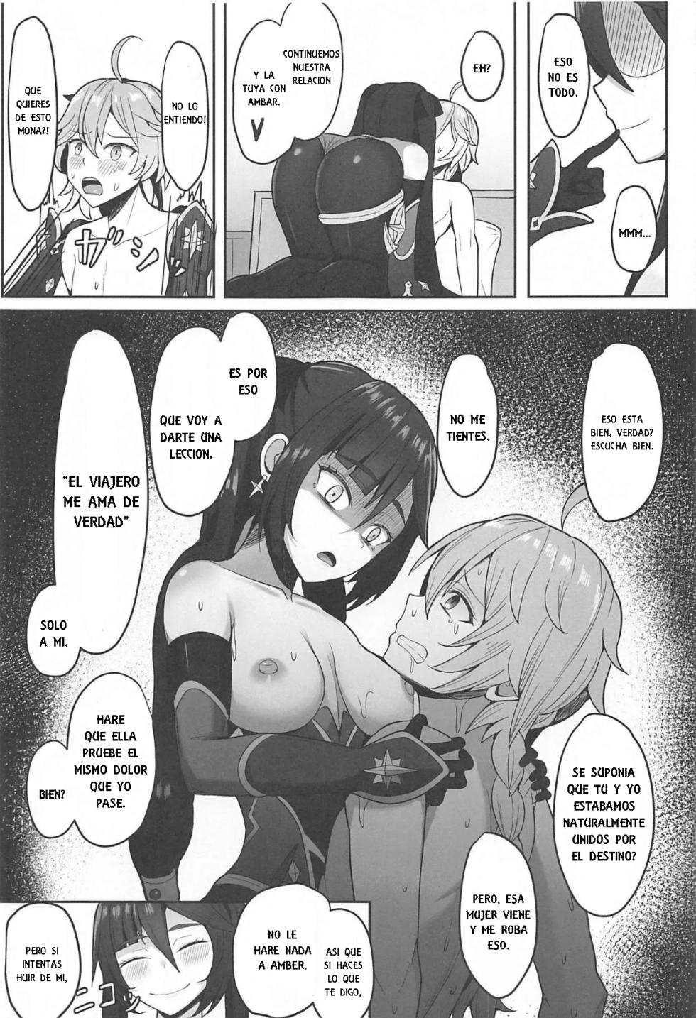 (C101) [Mumei Kibou (Nantoka)] Mona to Konya wa Karasawagi (Genshin Impact) [Spanish] - Page 24