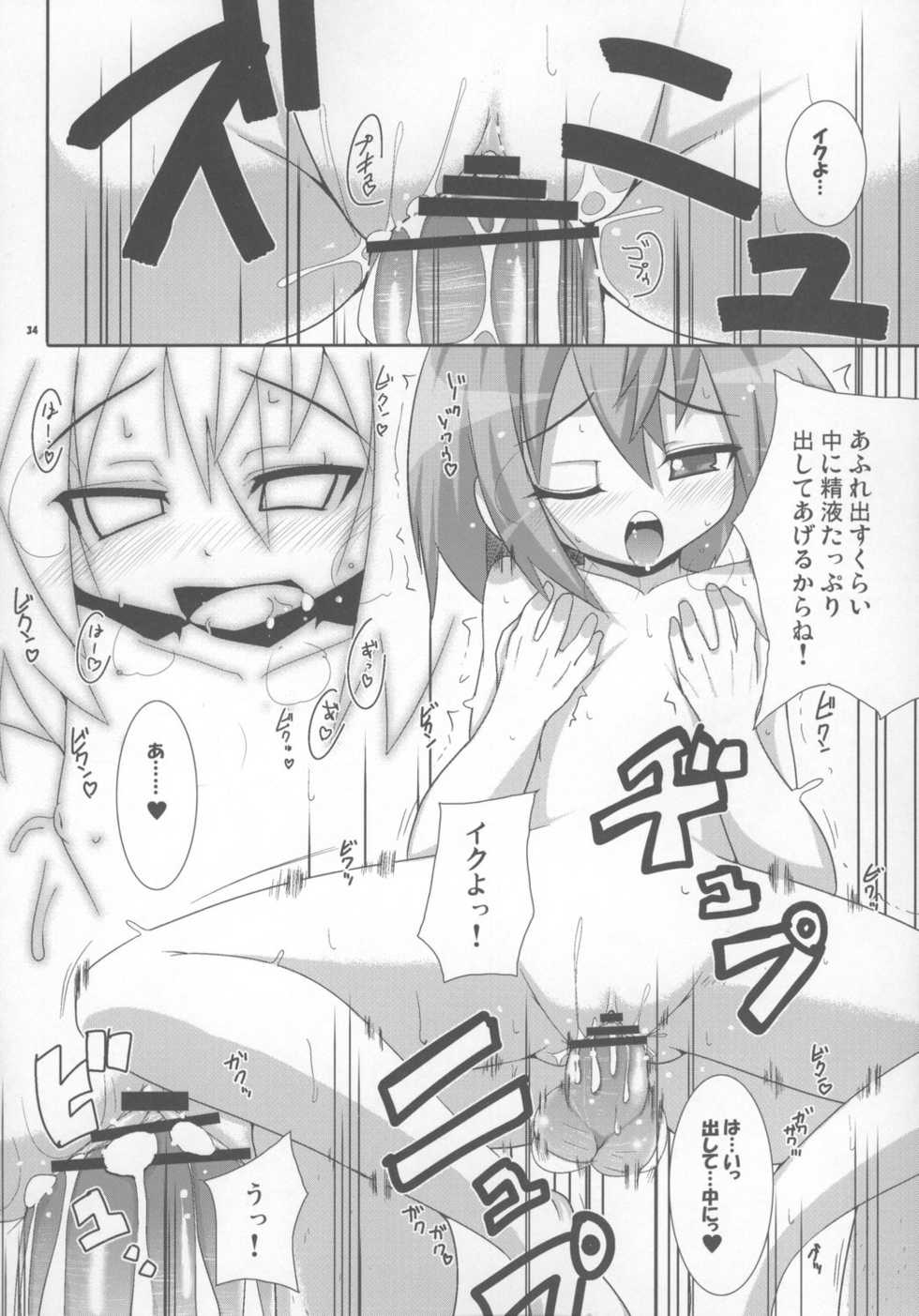 (Kasukabe Bussanten) [Raiden Labo (Raiden)] Takara Nyuugyuu -Iwasaki Shiten- (Lucky Star) - Page 34