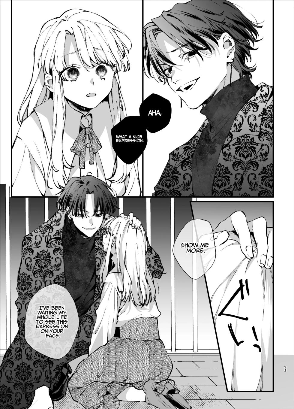[Umenegi Daimyoujin (Umekoppe)] Shini gē ni Tensei Shita Mafia jō wa Henai Supai ni te Kagome ni Sareru | The Spy Who Ravished Me ~Reborn As a Mafia Princess in a Deadly Game~ [English] - Page 33
