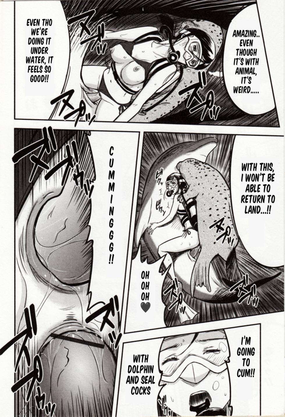 [Yamada Tahichi]   Iruka Azarashi, Futaana Zeme.  | Double hole torture (Kemono DIRECT 4) [English] [MTL Translation] - Page 14