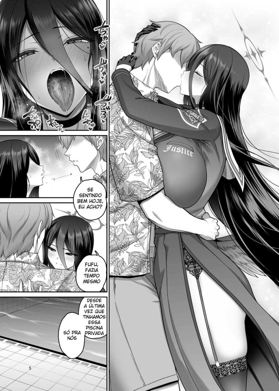 [Urasazan (Minamino Sazan)] Mikkai Poolside (Blue Archive) [Portuguese-BR] [Mundo Hentai] [Digital] - Page 4