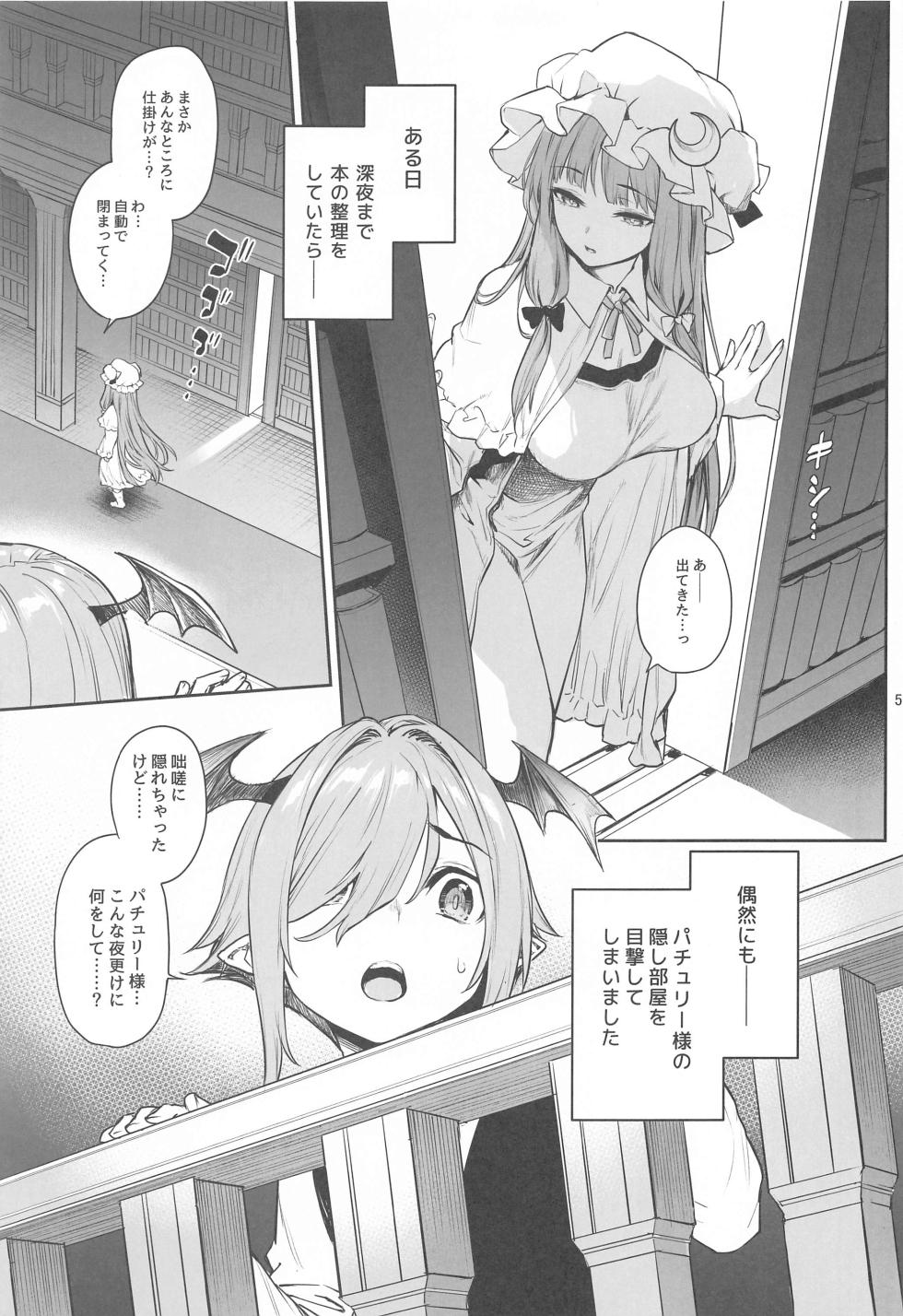 (C103) [Anmitsuyomogitei (Michiking)] Patchouli-sama  to Himitsu no Heya  - Patchouli and the Chamber of Secrets (Touhou Project) - Page 3