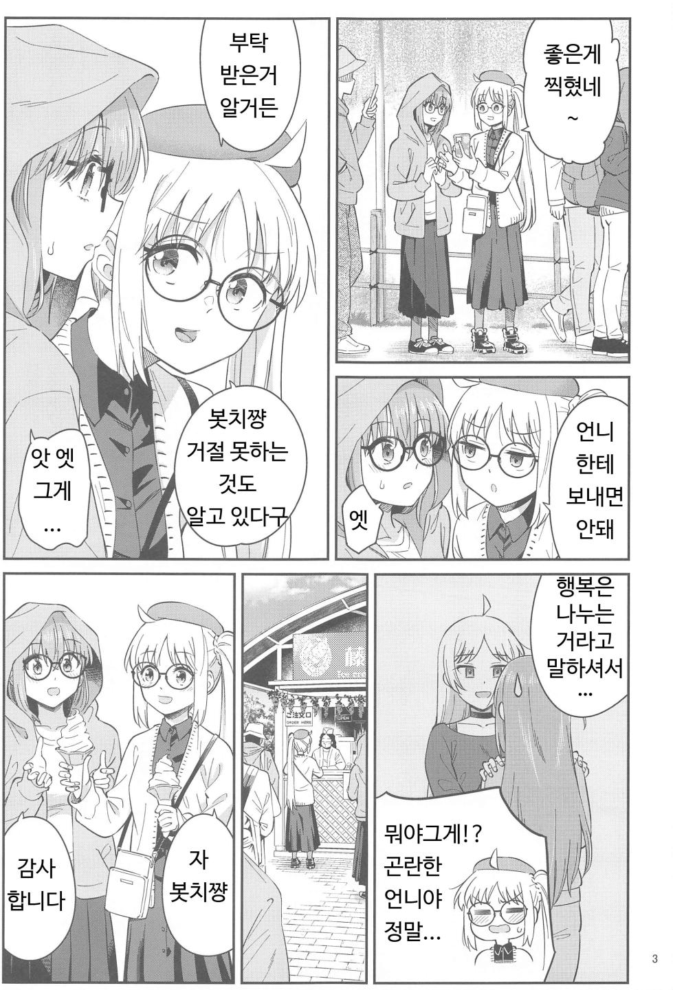(C103) [Surface Tension (Orikuchi Hirata)] Netsu o Mazete Shin o Tokashite (Bocchi the Rock!)[korean] - Page 2
