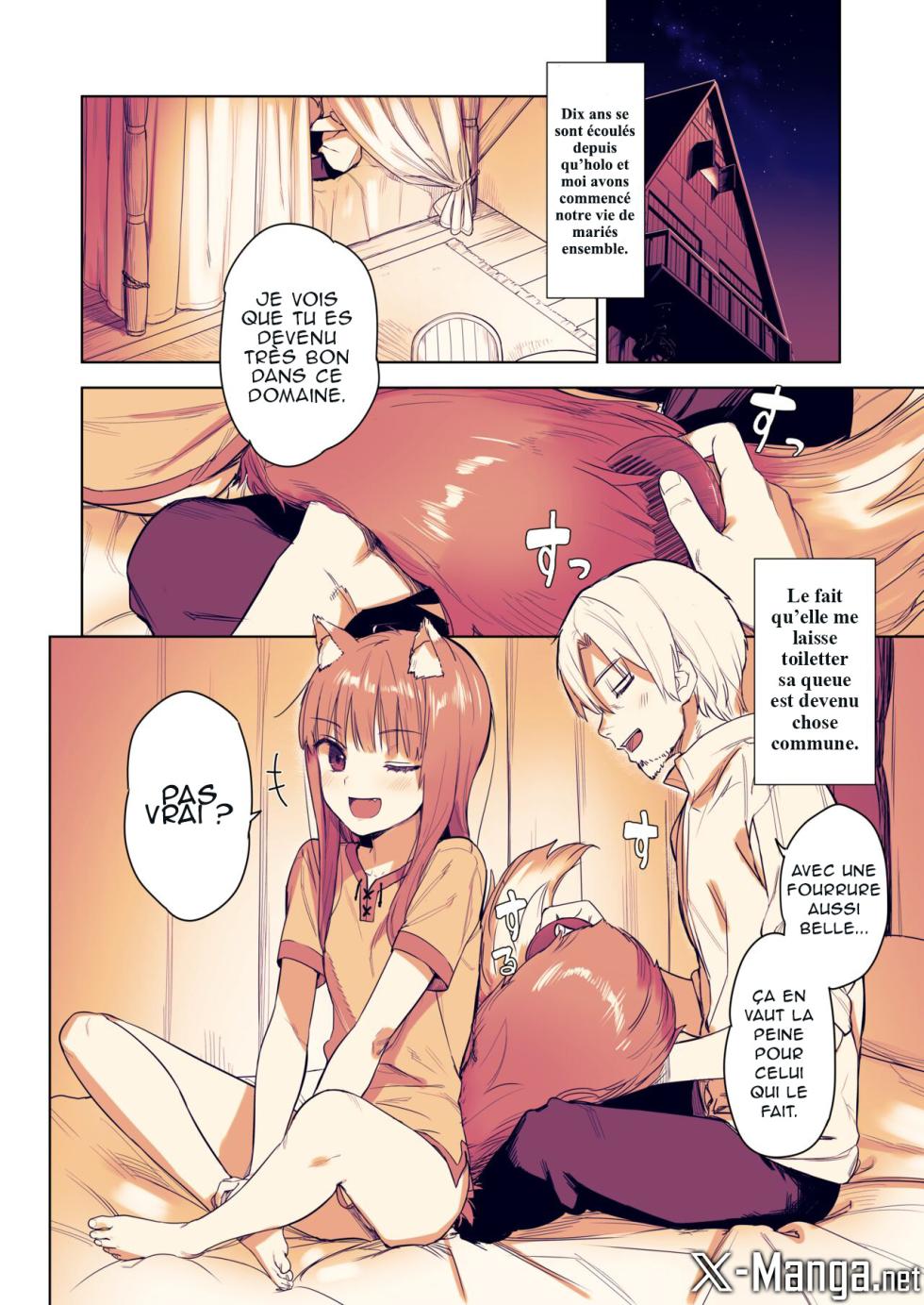 [Ajisaidenden (Kawakami Rokkaku, Takanashi Rei)] Wacchi to Shippori Kezukuroi Hon (Spice and Wolf) [French] [Northface] [Decensored] [Digital] - Page 3