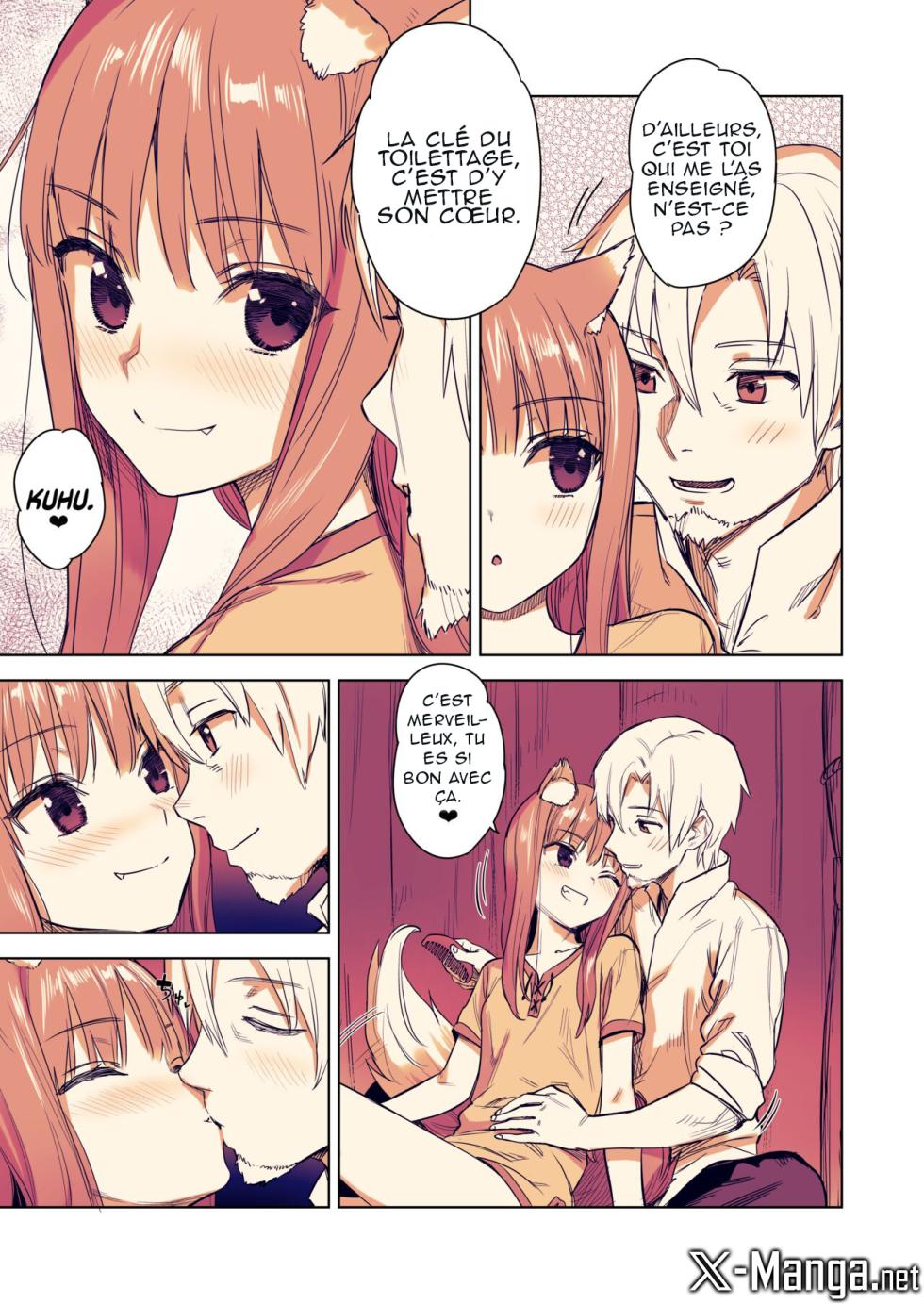 [Ajisaidenden (Kawakami Rokkaku, Takanashi Rei)] Wacchi to Shippori Kezukuroi Hon (Spice and Wolf) [French] [Northface] [Decensored] [Digital] - Page 4